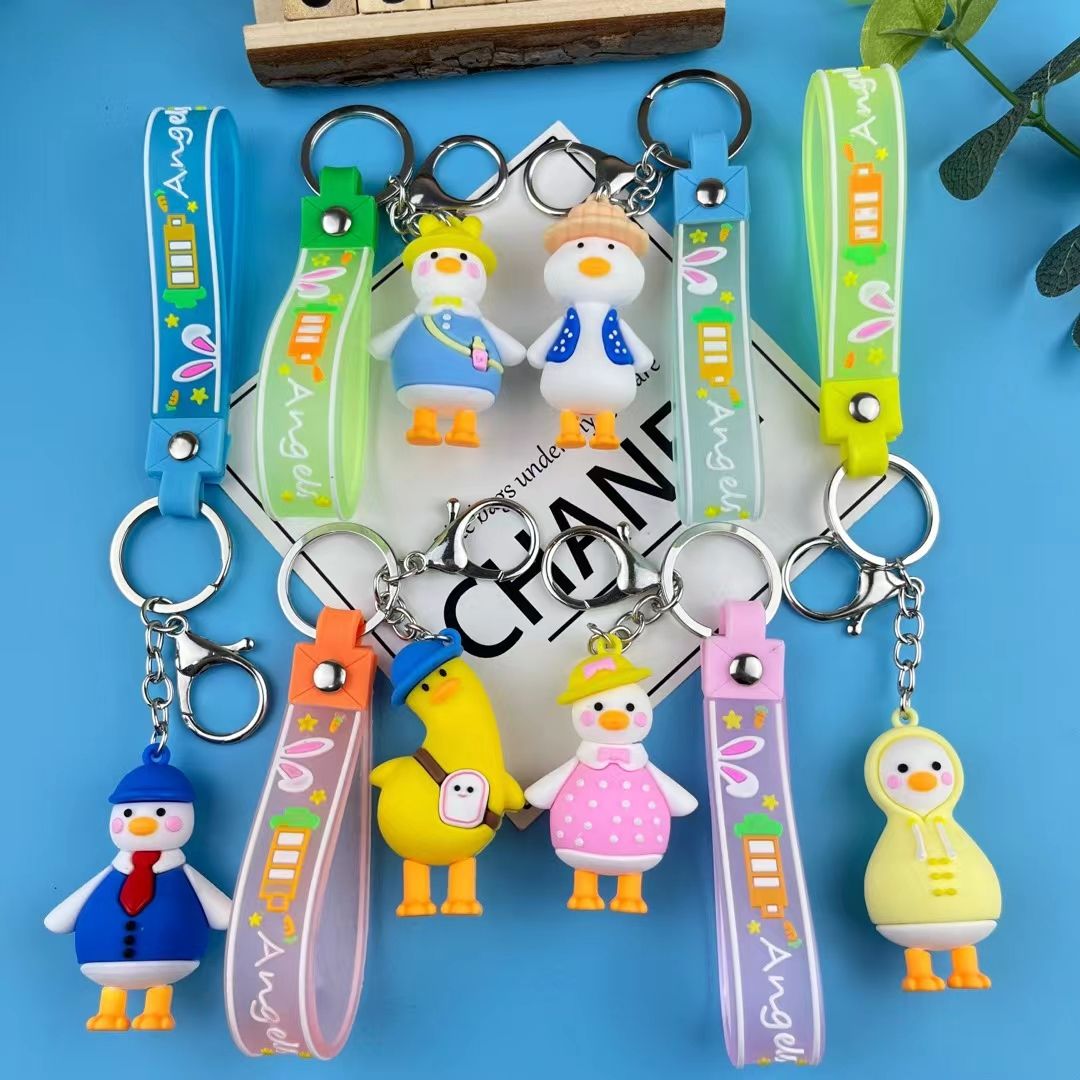 Blue Goose Jewelry Three-dimensional silicone material keychain Series three-piece set with Bell 7 Specification image