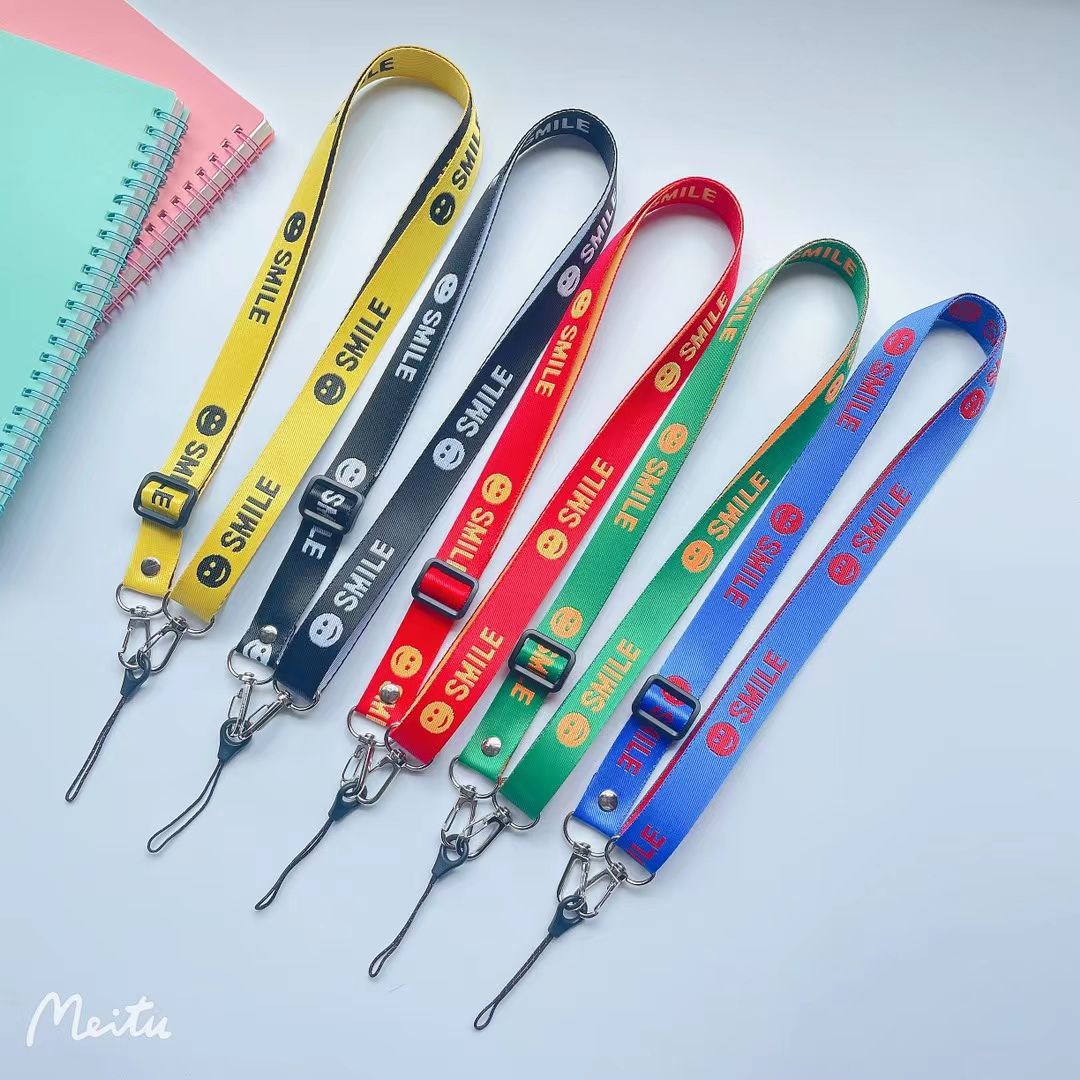 新款潮提花刺绣可logo斜挎手机挂绳证卡手机壳通用批发 