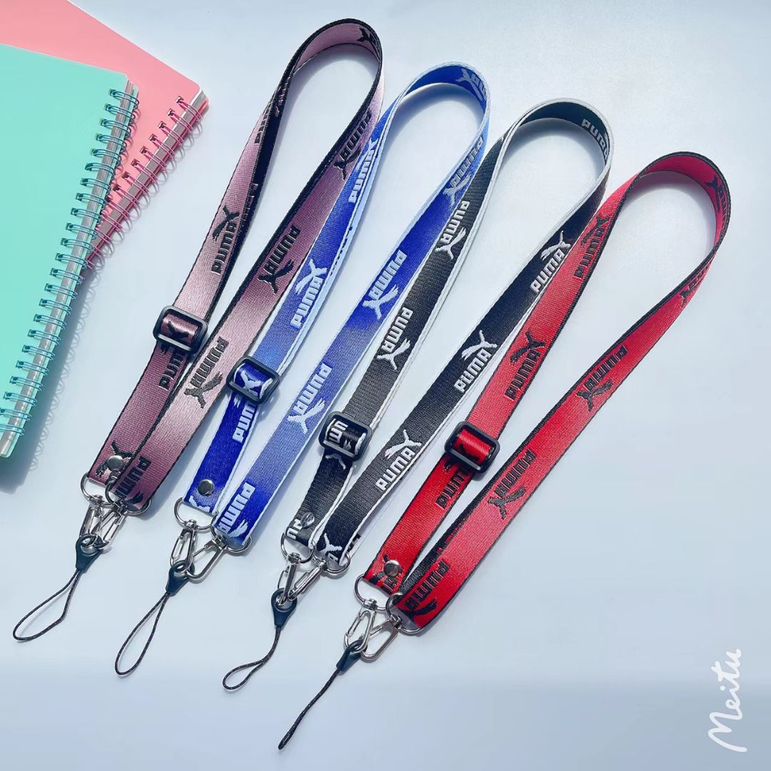 新款潮提花刺绣可logo斜挎手机挂绳证卡手机壳通用批发 详情图2