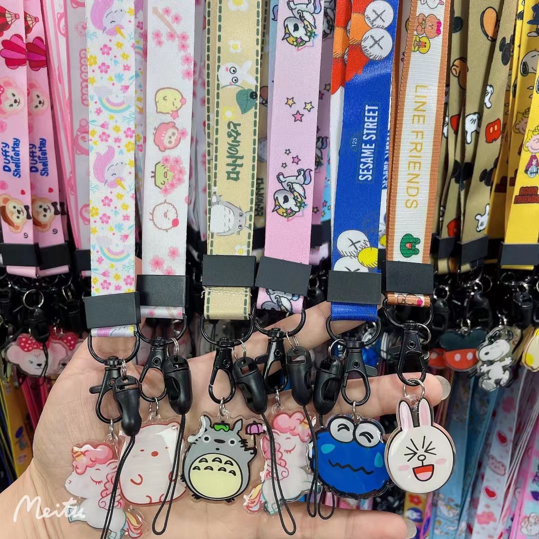Trendy cartoon bondadoso bolso lanyard del teléfono tarjeta de tarjeta caso del teléfono lanyard general wholesale