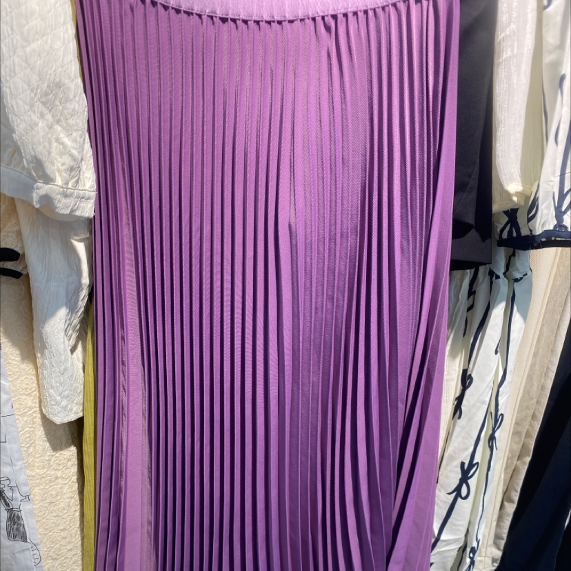 韩版   女装    丝光面料   紫色   半身裙子详情图1