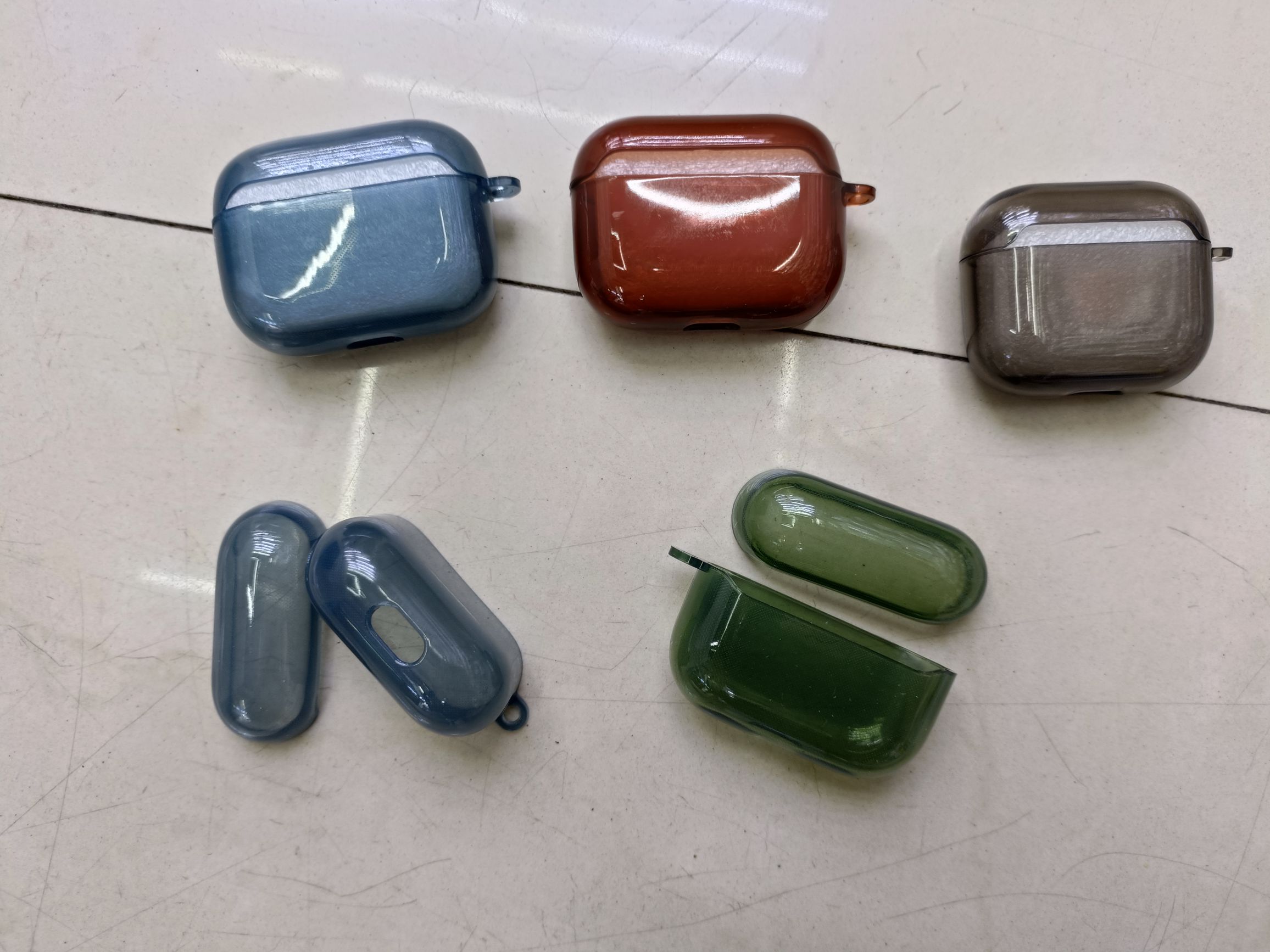 أغطية حماية سماعات الأذن بلوتوث آبل ذات آذان سوداء باللون الأزرق والخضر detail image 5