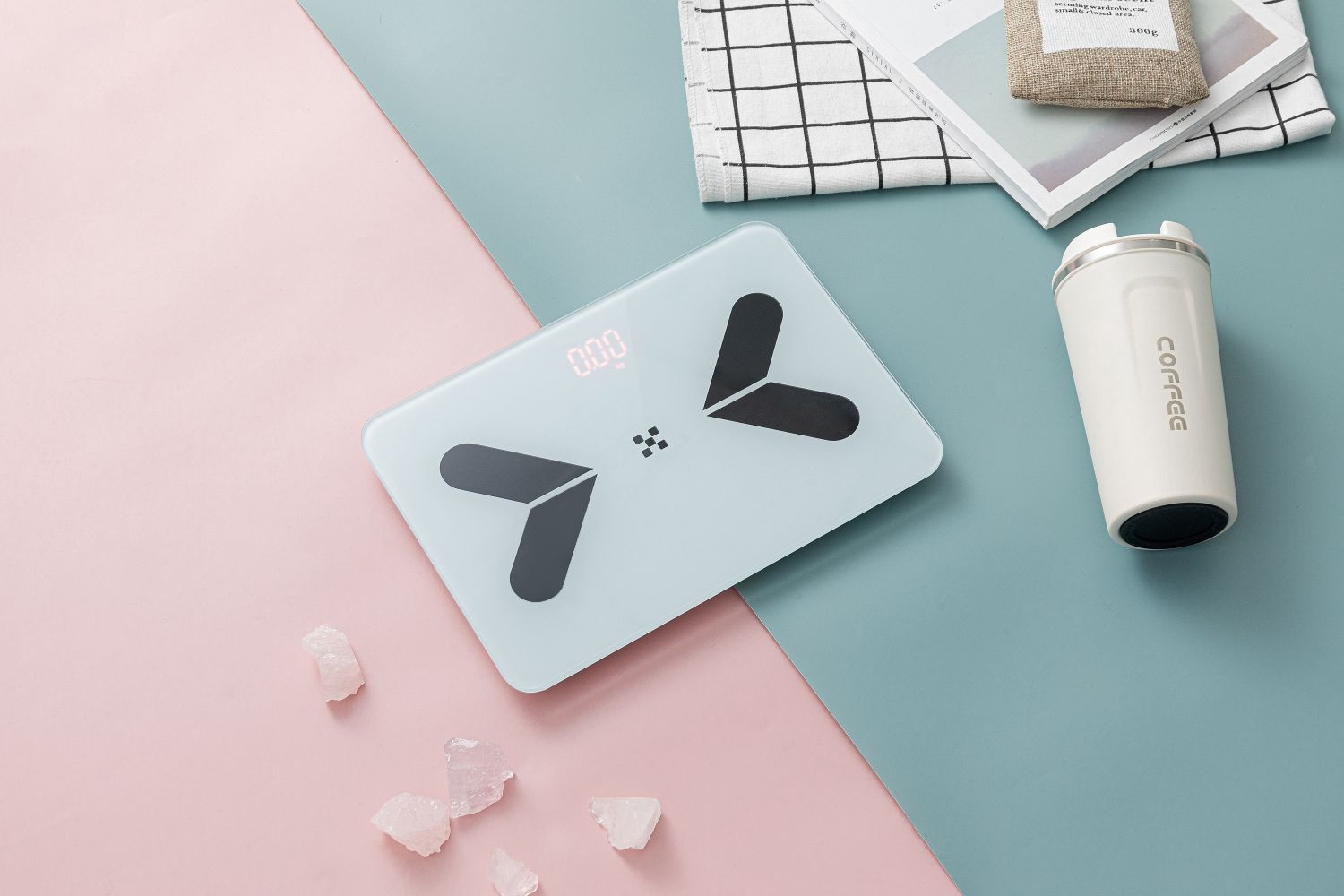 New Printed Weight Scale Glass Body Scale Rectangular Glass Health Scale details Picture