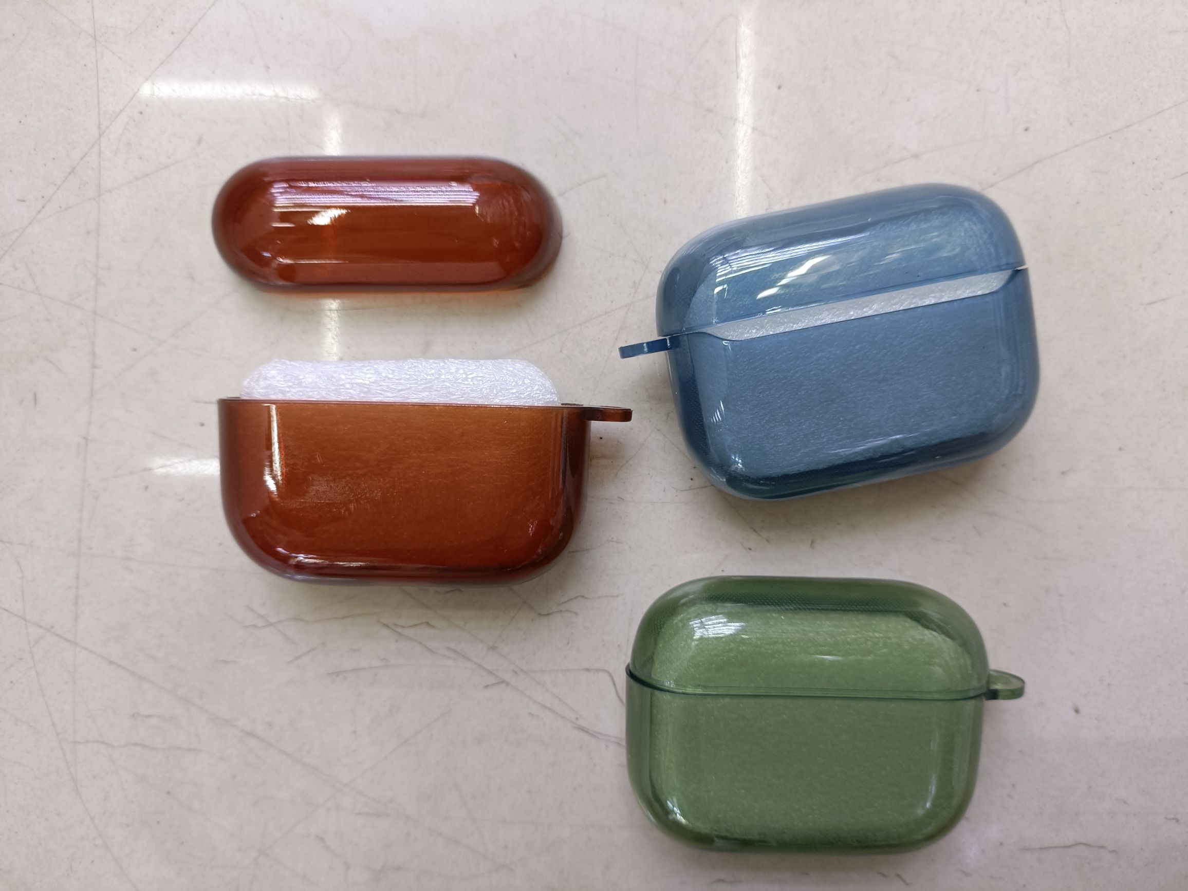 أغطية حماية سماعات الأذن بلوتوث آبل ذات آذان سوداء باللون الأزرق والخضر detail image 4
