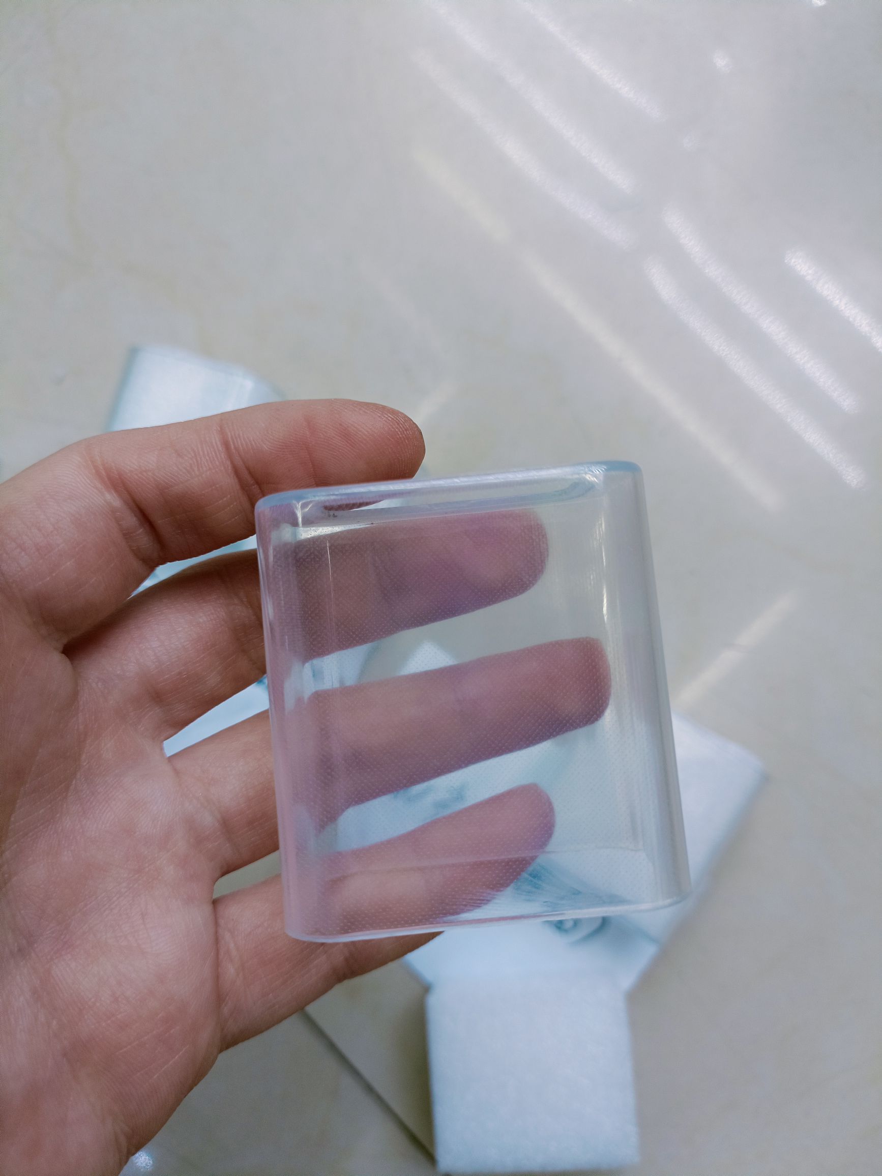 Cabeza de carga brillante cara transparente funda protectora para apple 20w huawei 40w detail image 6