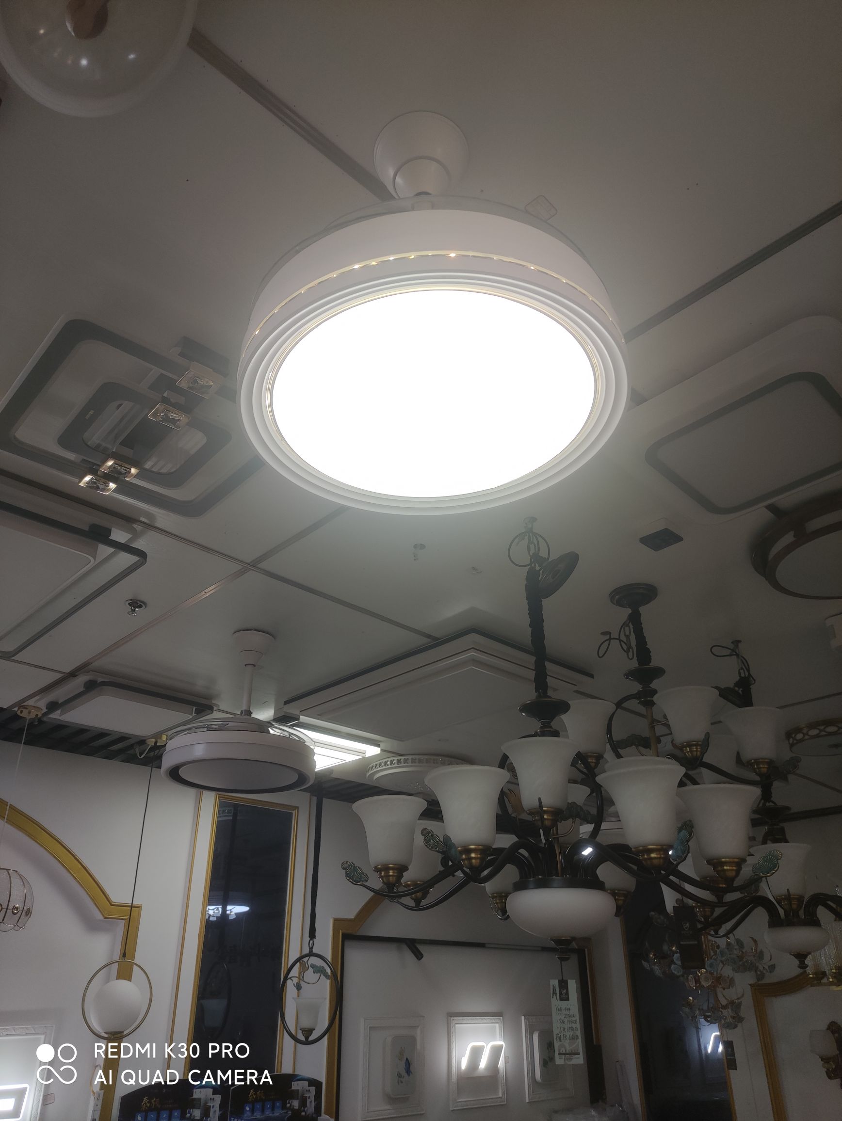 F2002 hanging fan light LED dual-color Specification image