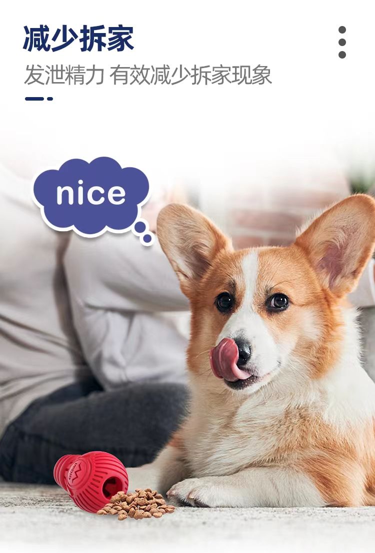 宠物用品Bingo益趣小灯泡
趣味漏食设计，边吃边玩，结实耐咬方便携取，精准消磨狗狗精力，双开孔设计冲洗方详情图8