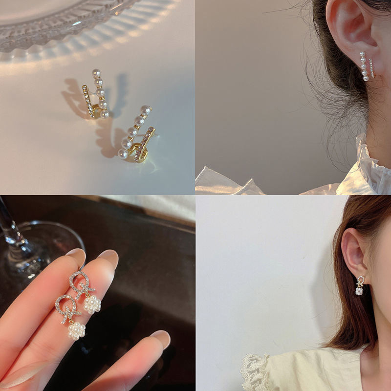 925 Silver Ear rings for women, fashionable and elegant, anti-allergy ear buckles, new Korean version earrings 314 Application Scenario
