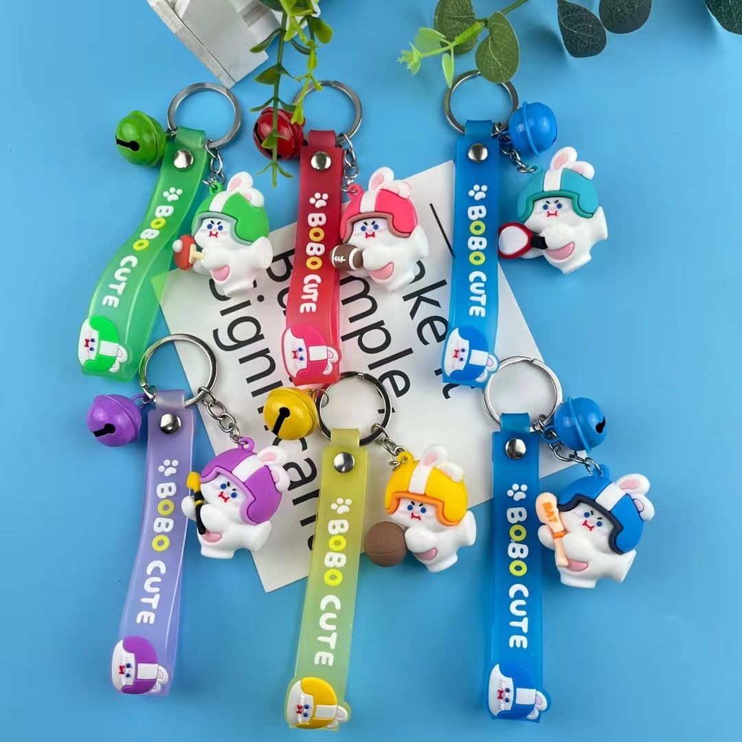Blue Goose Jewelry Three-dimensional silicone keychain Series three-piece Set plus Rope Series Mixed 3274738