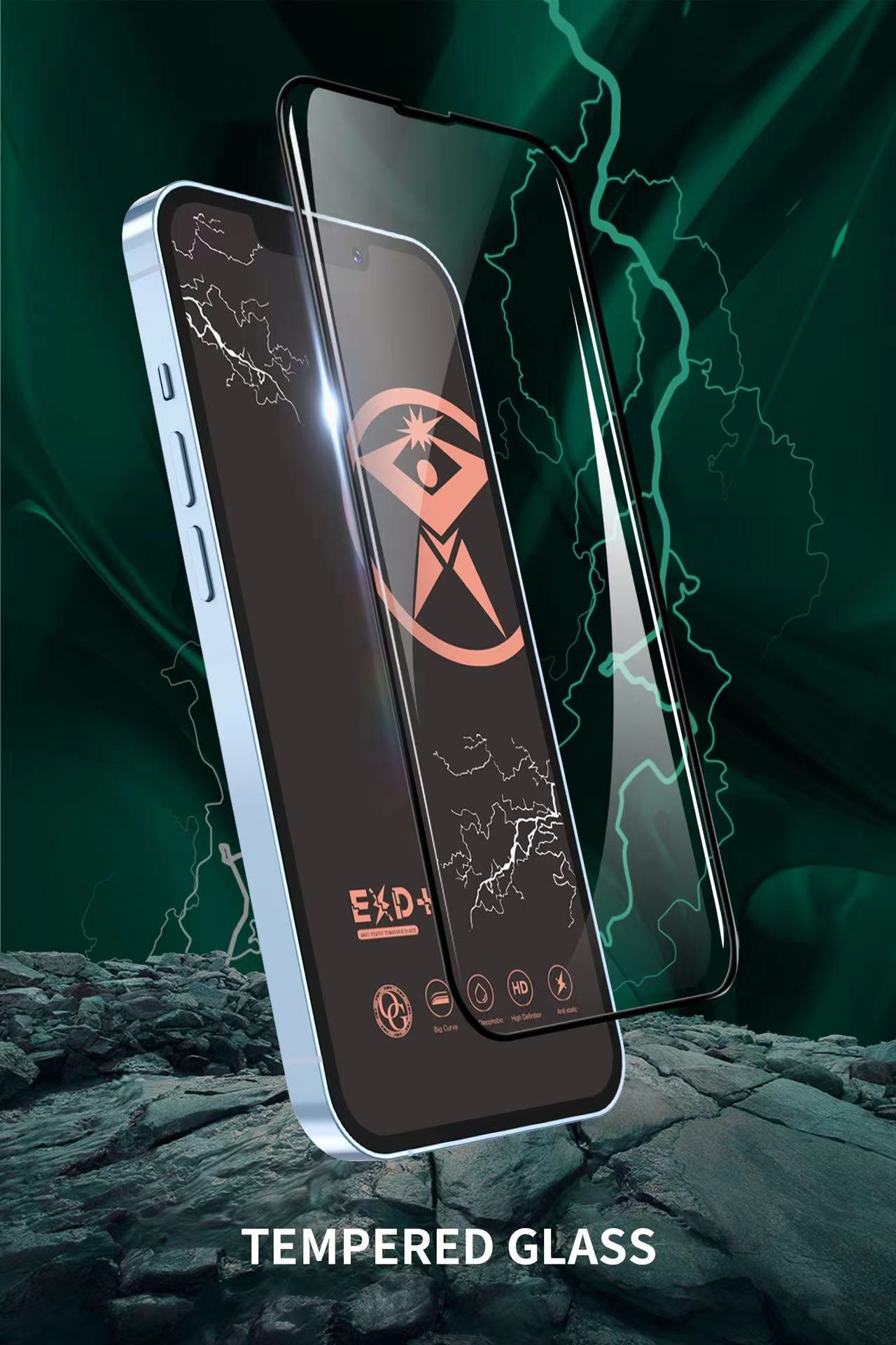 A box of ten pieces of Lightning tempered film phone screen protectors detail image 8