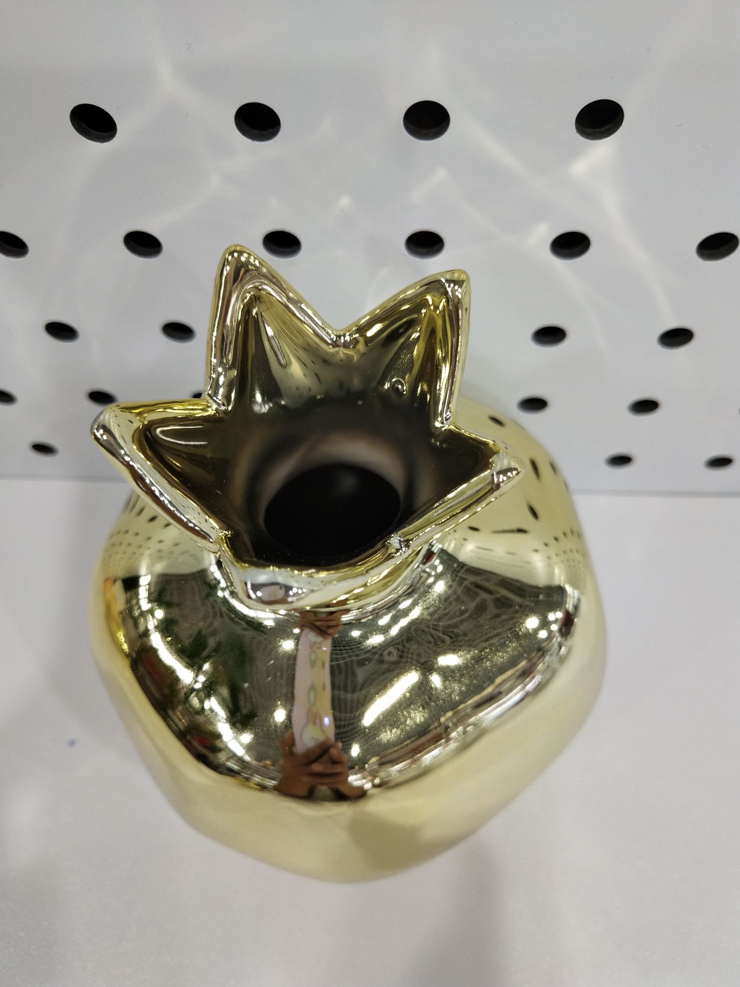 电镀银色/石榴花瓶摆件/装饰品工艺品细节图