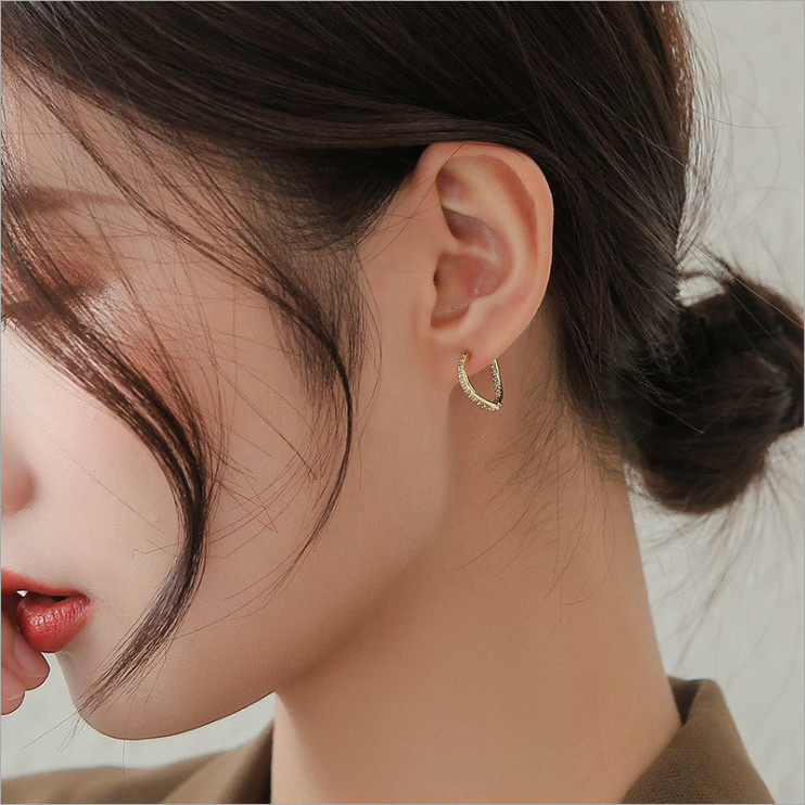 925 Silver Ear rings for women, fashionable and elegant, anti-allergy ear buckles, new Korean version earrings 313 Item Picture