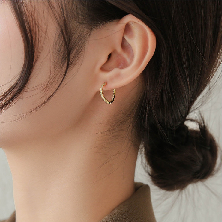925 Silver Ear rings for women, fashionable and elegant, anti-allergy ear buckles, new Korean version earrings 313