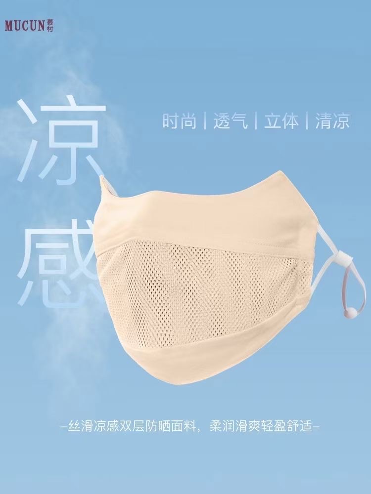 冰丝防晒口罩/透气网产品图