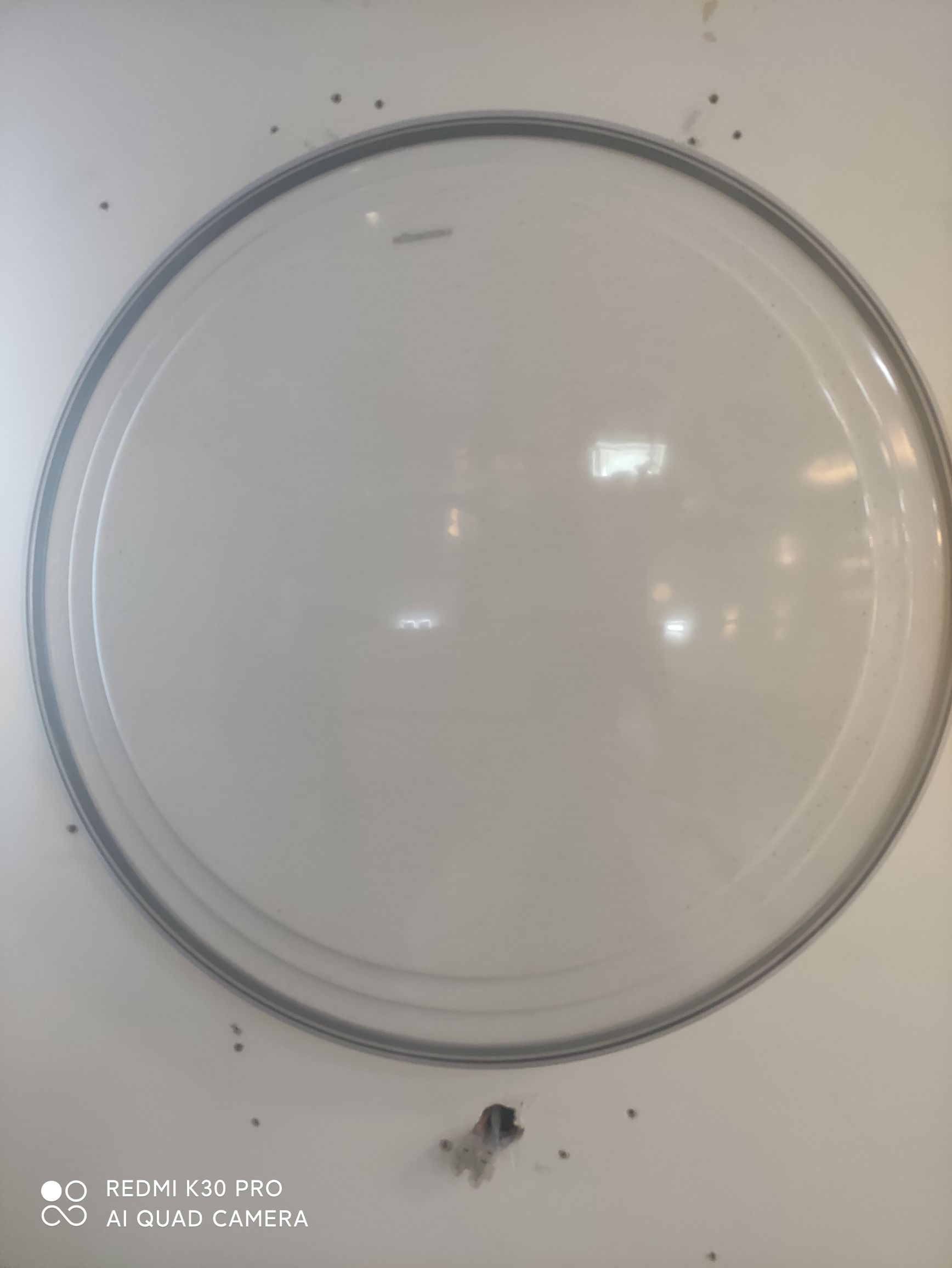 High side silver + gray side round room lamp, 72w Specification image