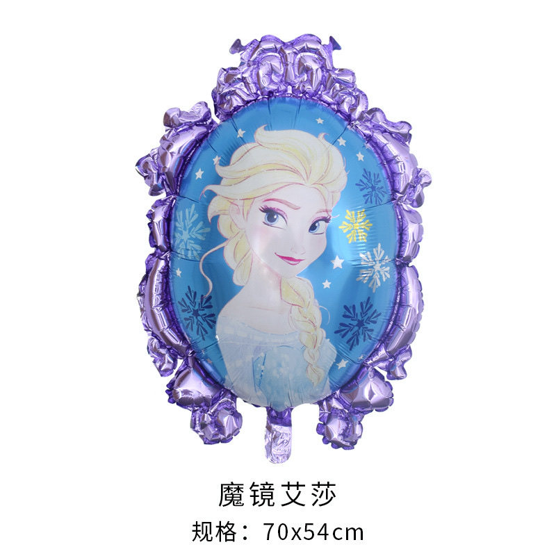 New Frozen Olaf Magic Mirror Elsa Princess aluminum film balloon Birthday Party decoration balloon details Picture