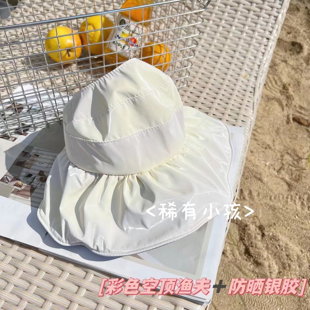 亲子帽子渐变色儿童银胶夏季出游空顶帽防晒速干新款成人大帽檐潮详情6