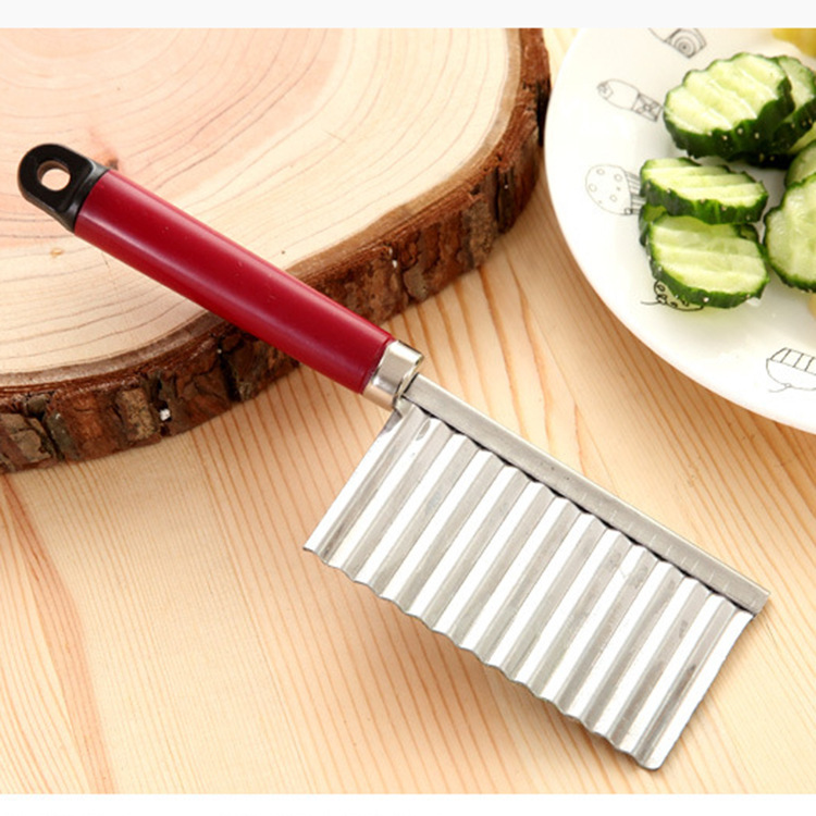 Creative multi-functional vegetable cutter, wavy potato flower knife, 201 stainless steel potato strip cutter, French fries knife Item Picture