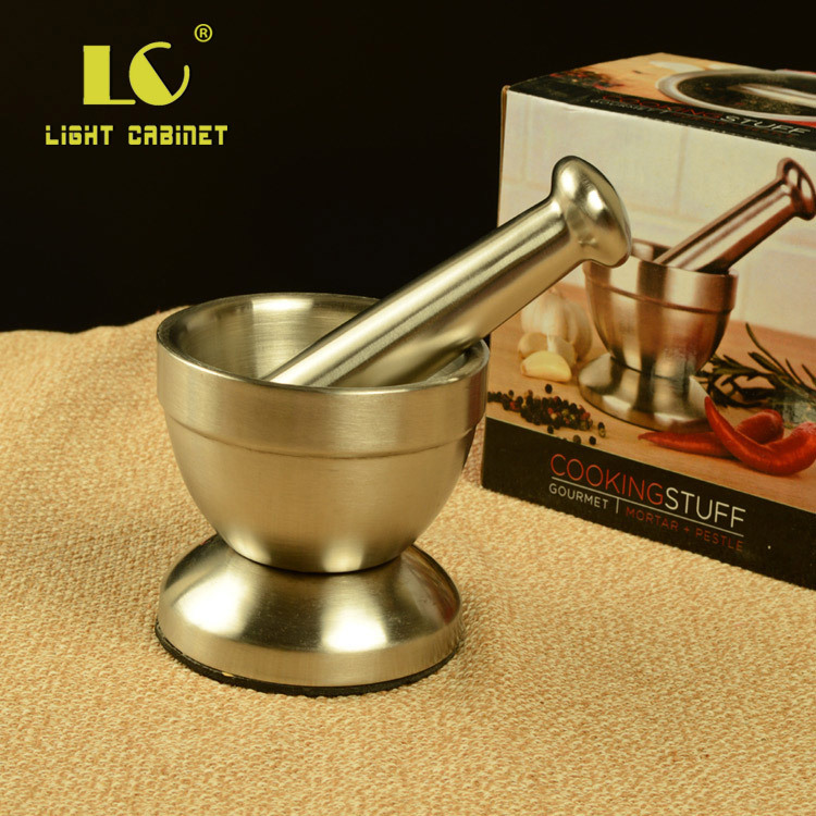 Kitchen practical tools, color box stainless steel medicine pounding jar, grinding bowl, garlic paste grinder, medicine pounding jar, food grinder