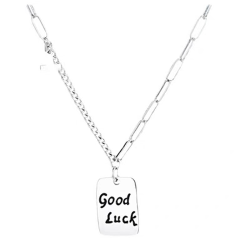 s925 sterling silver five-pointed star pendant necklace, women's letter brand collarbone chain, Japanese and Korean niche silver retro sweater chain