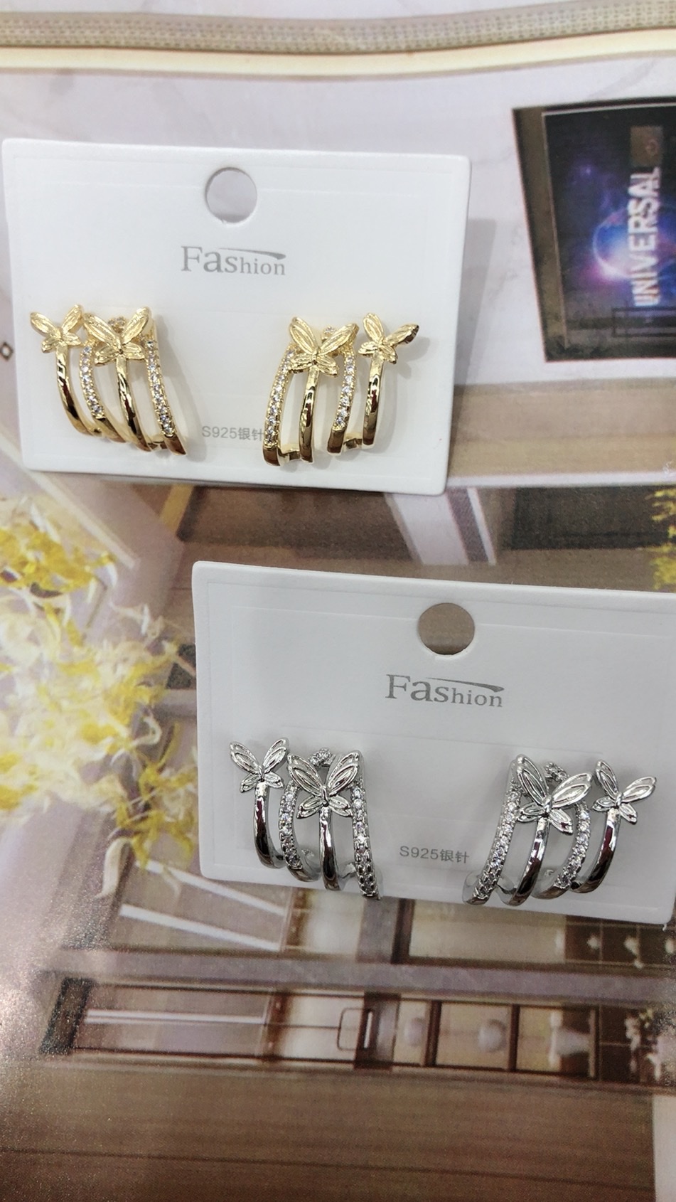 New fashionable, high-quality, elegant, grand and high-end gemstone earrings, earrings and ear loops