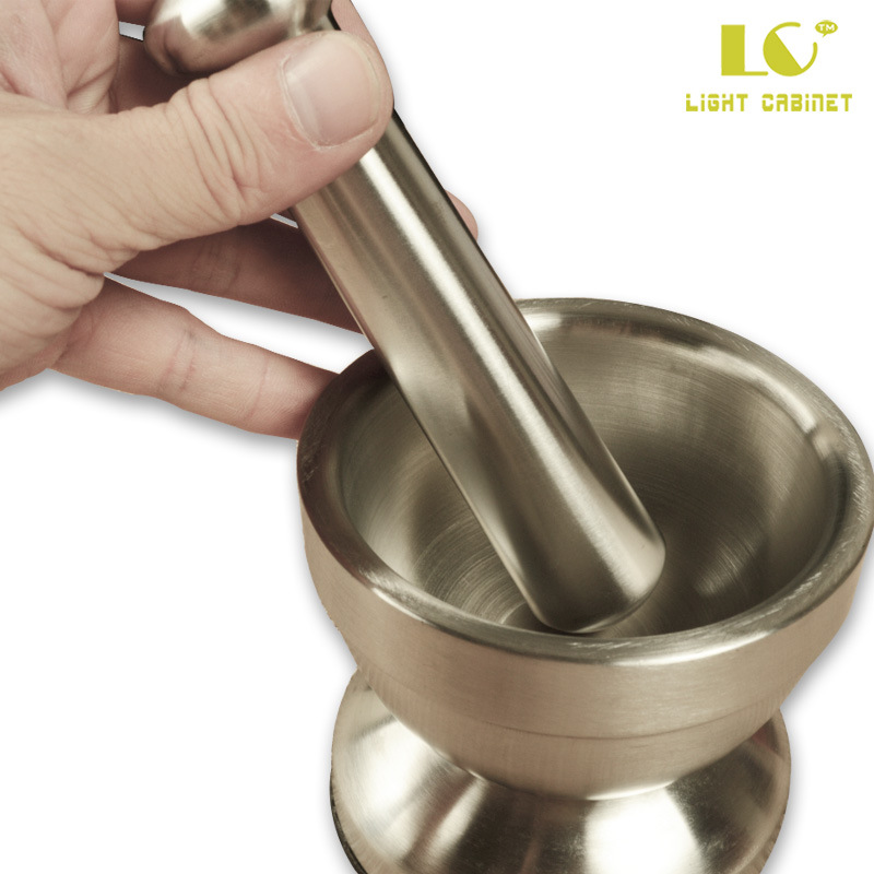 Kitchen practical tools, color box stainless steel medicine pounding jar, grinding bowl, garlic paste grinder, medicine pounding jar, food grinder detail image 3