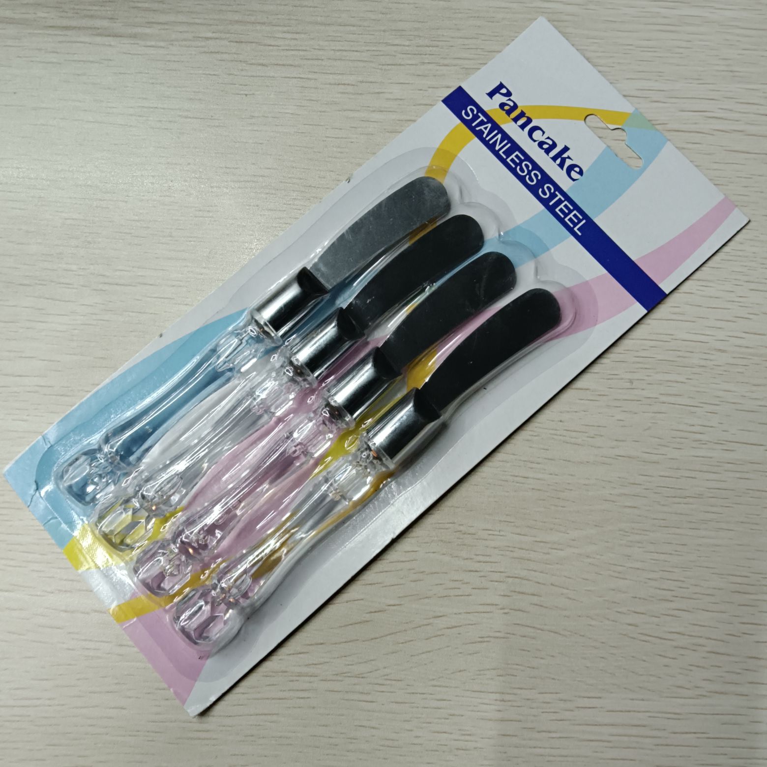 Cheese tool set: Crystal Cake knife, crystal handle, cheese slicer, cheese knife 4-piece set