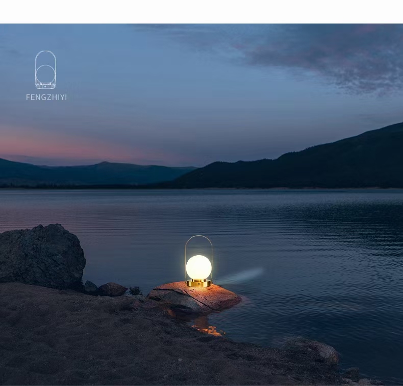 All-copper rechargeable portable desk lamp with dual-color changing light Specification image