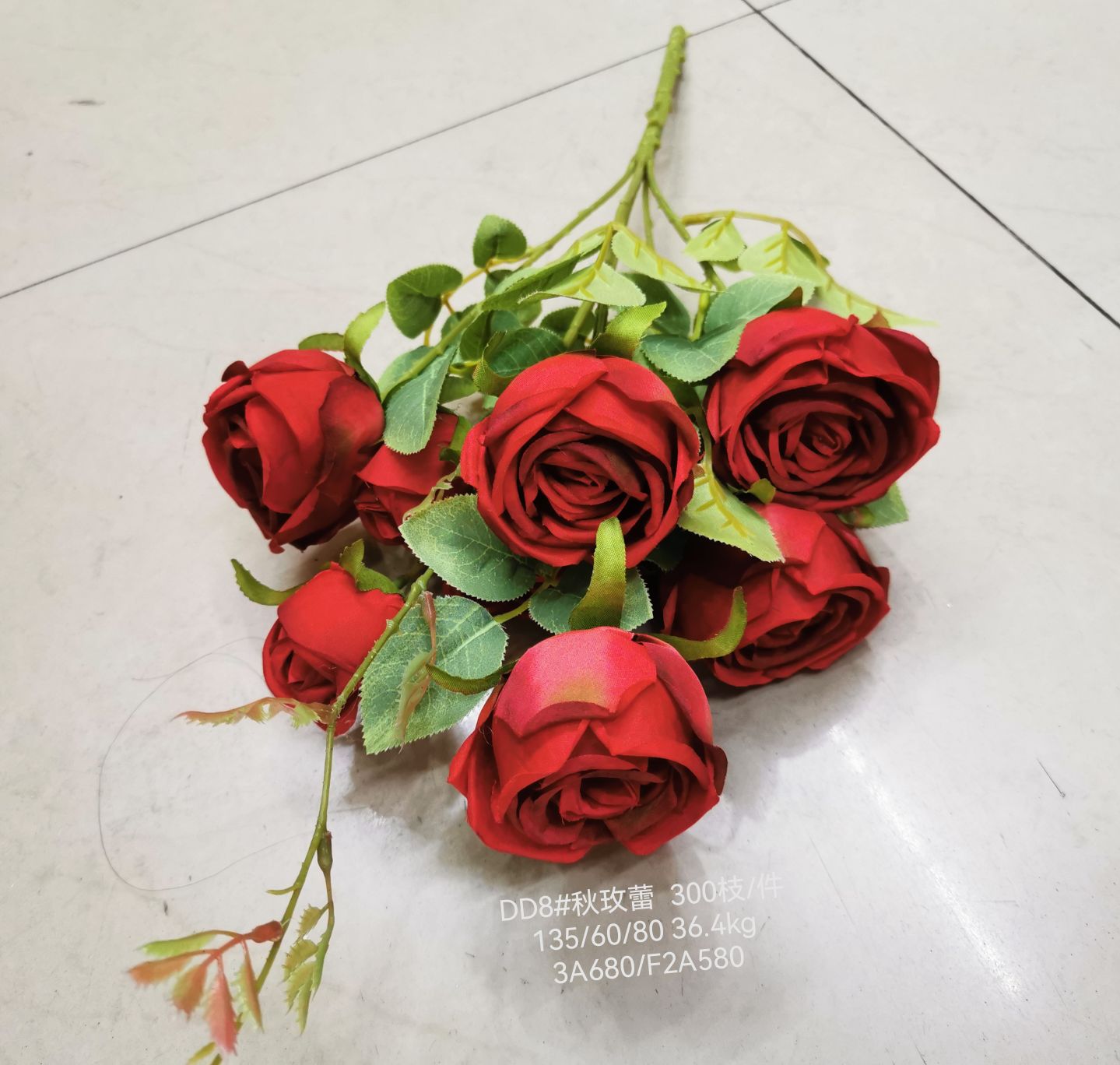 Vine leaf plants, artificial flowers, artificial flowers, flower arrangements, bonsai, living room, hotel, wedding, video decoration, New Year's hand bouquet, autumn color rose bud bouquet pic 9
