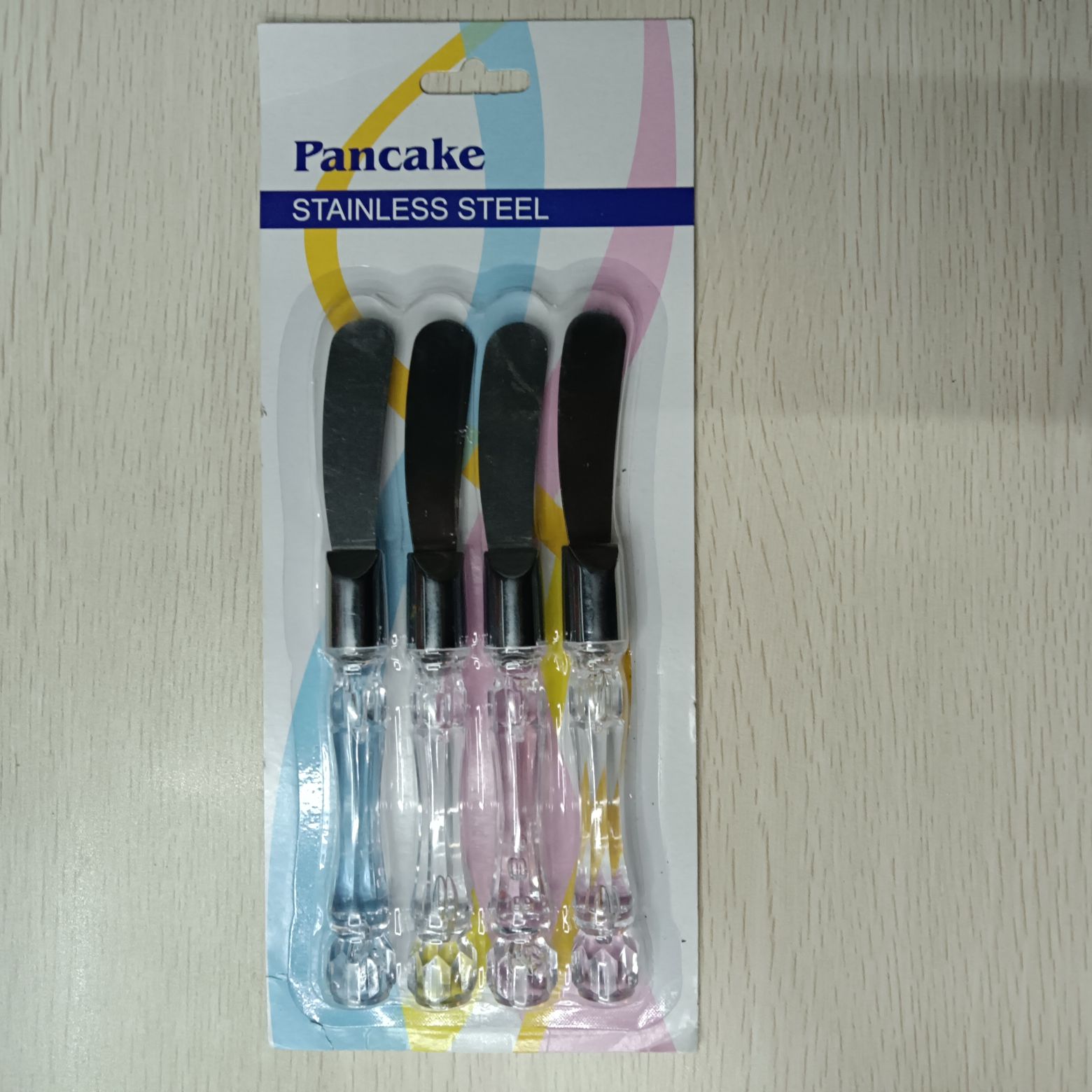 Cheese tool set: Crystal Cake knife, crystal handle, cheese slicer, cheese knife 4-piece set detail image 4