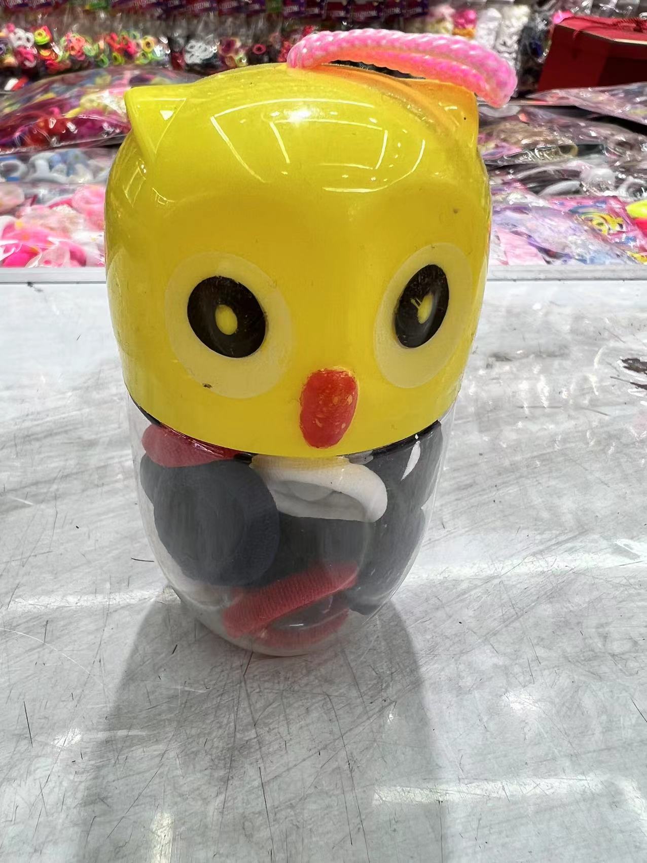 头绳橡皮筋女扎头高弹力耐用网红加粗绳圆盒竹节混彩底混黑条