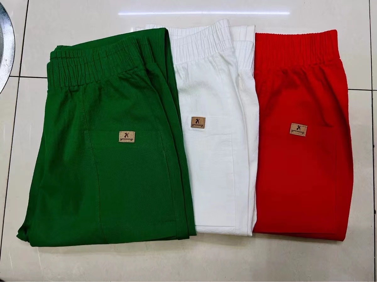 弹力水洗棉白底实物图