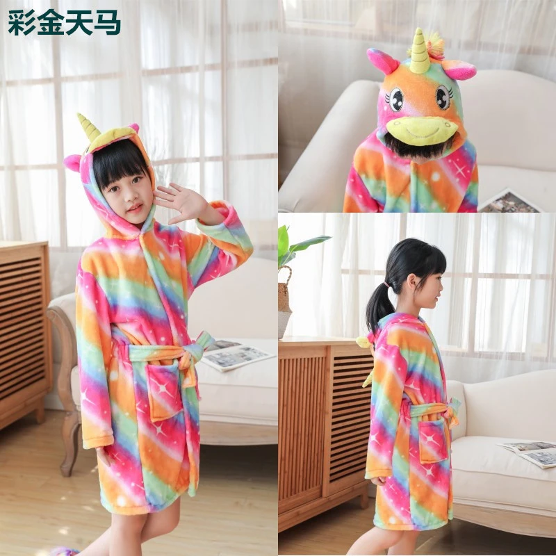 Children's bathrobes, Tianma Fox flannel bathrobes, cartoon animal bathrobes, pajamas, and baby pajamas for adults detail image 2