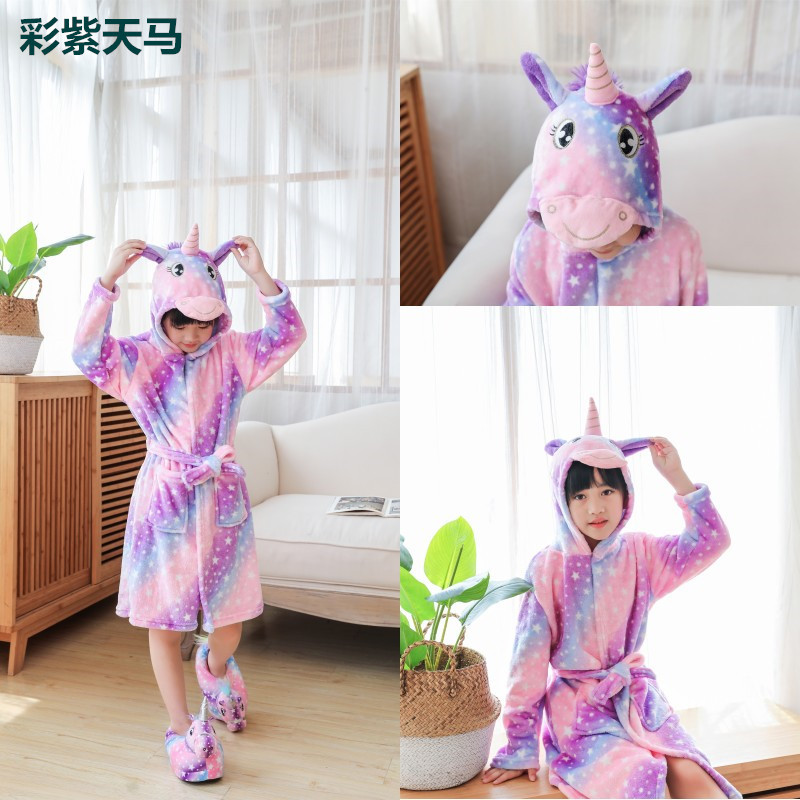 Children's bathrobes, Tianma Fox flannel bathrobes, cartoon animal bathrobes, pajamas, and baby pajamas for adults detail image 9