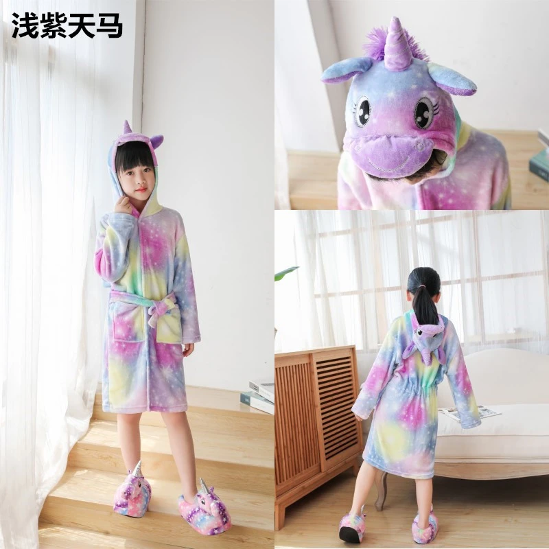 Children's bathrobes, Tianma Fox flannel bathrobes, cartoon animal bathrobes, pajamas, and baby pajamas for adults detail image 16