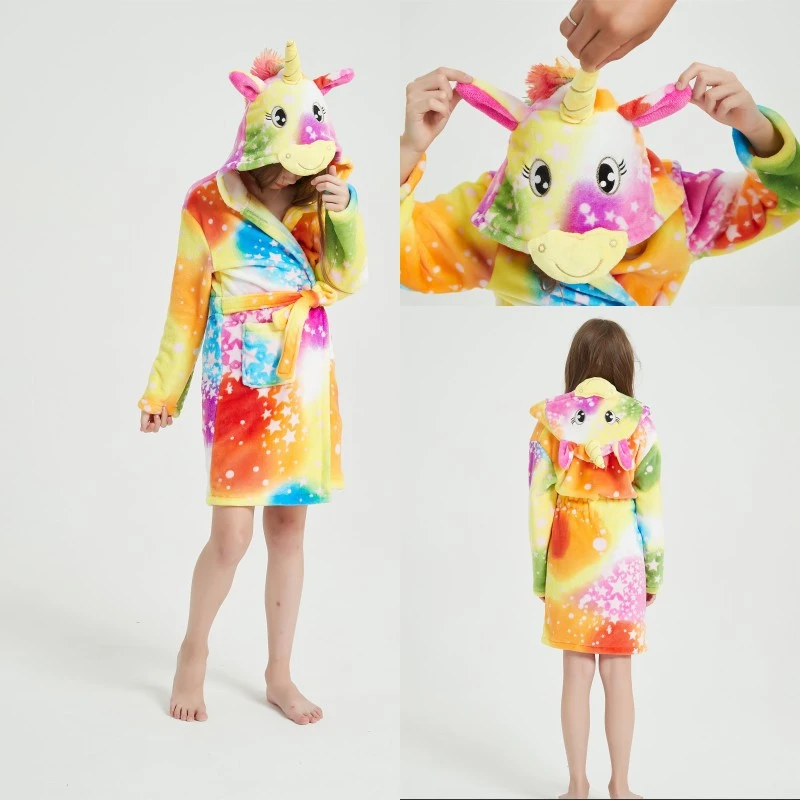 Children's bathrobes, Tianma Fox flannel bathrobes, cartoon animal bathrobes, pajamas, and baby pajamas for adults detail image 18