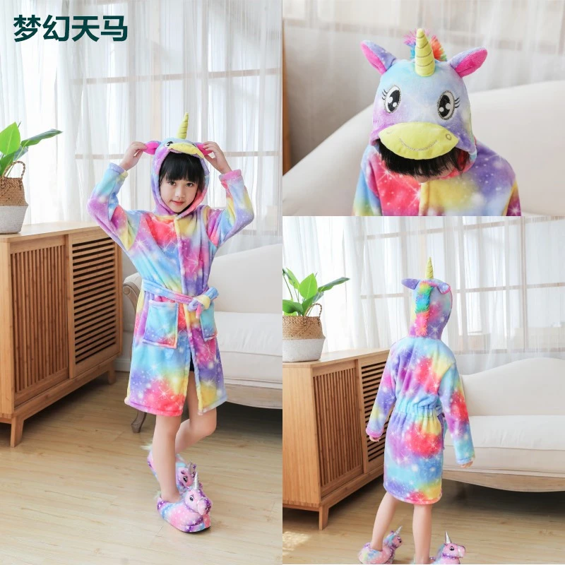 Children's bathrobes, Tianma Fox flannel bathrobes, cartoon animal bathrobes, pajamas, and baby pajamas for adults detail image 10