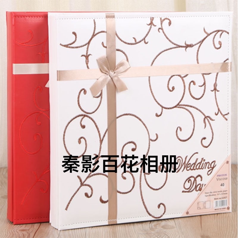 High-end leather-faced adhesive photo albums, family photo albums, wedding photo albums details Picture
