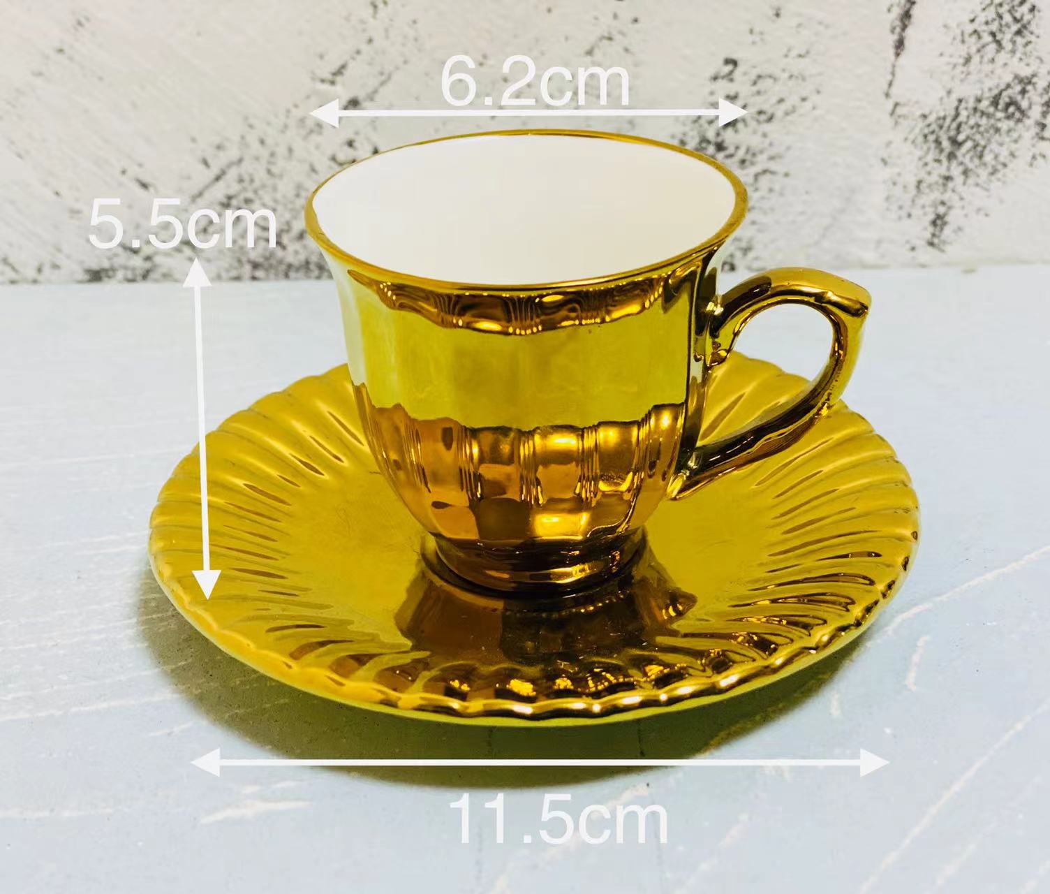 陶瓷电镀咖啡杯碟永盛陶瓷YS