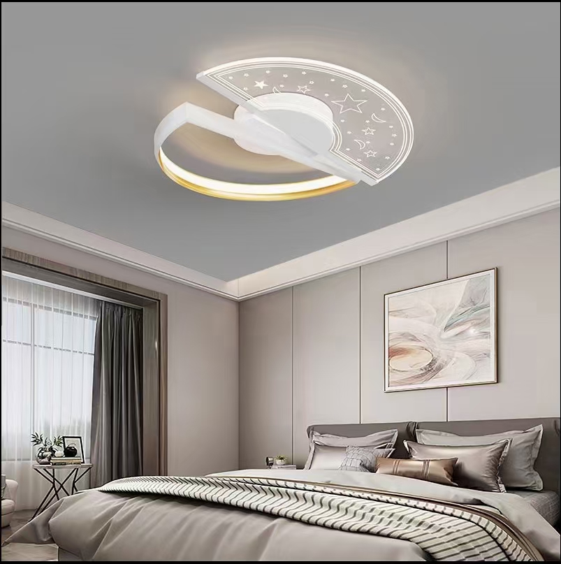 The room lamp has a diameter of 56x50cm and is a dual-color LED light details Picture