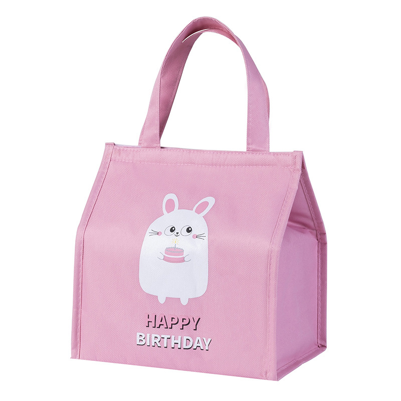 New cartoon cute rabbit insulated tote bag, student lunch box bag, handbag, lunch box bag for bringing meals to work Specification image