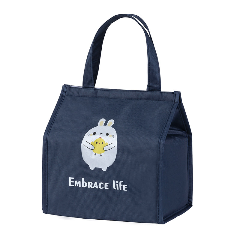 New cartoon cute rabbit insulated tote bag, student lunch box bag, handbag, lunch box bag for bringing meals to work details Picture