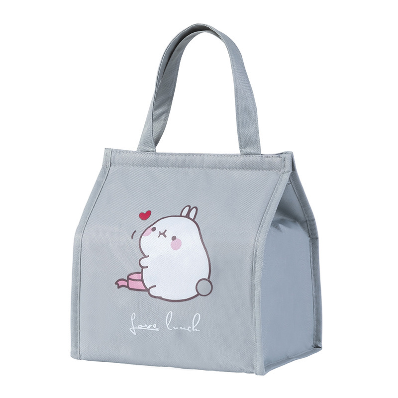 New cartoon cute rabbit insulated tote bag, student lunch box bag, handbag, lunch box bag for bringing meals to work Item Picture