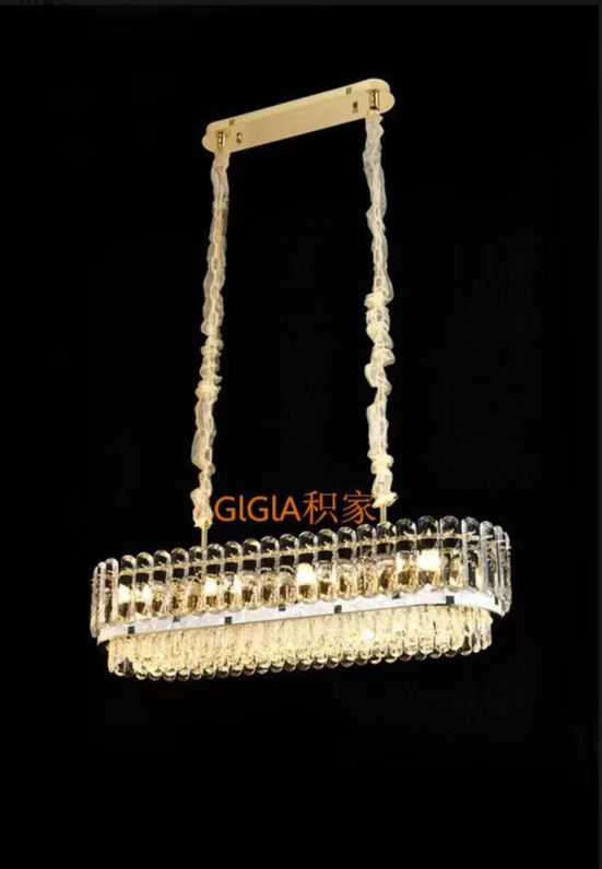 Light luxury crystal chandelier, long hanging oval, diameter 950X320X23 long hanging details Picture