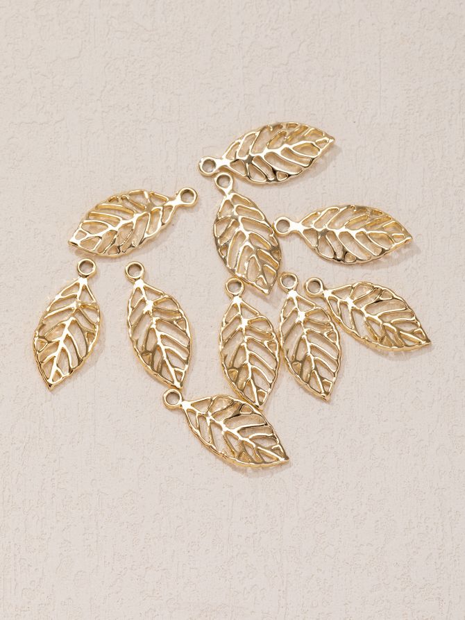 2022网红爆款叶子合金锌合金饰品配件 巧巧饰品配件