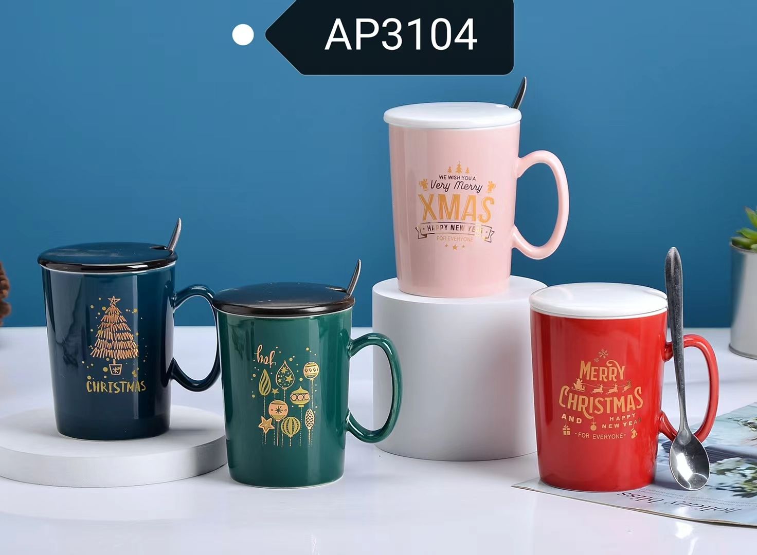 方圆陶瓷吸管水杯网红卡通可爱风吸管水杯FYY234564详情图6