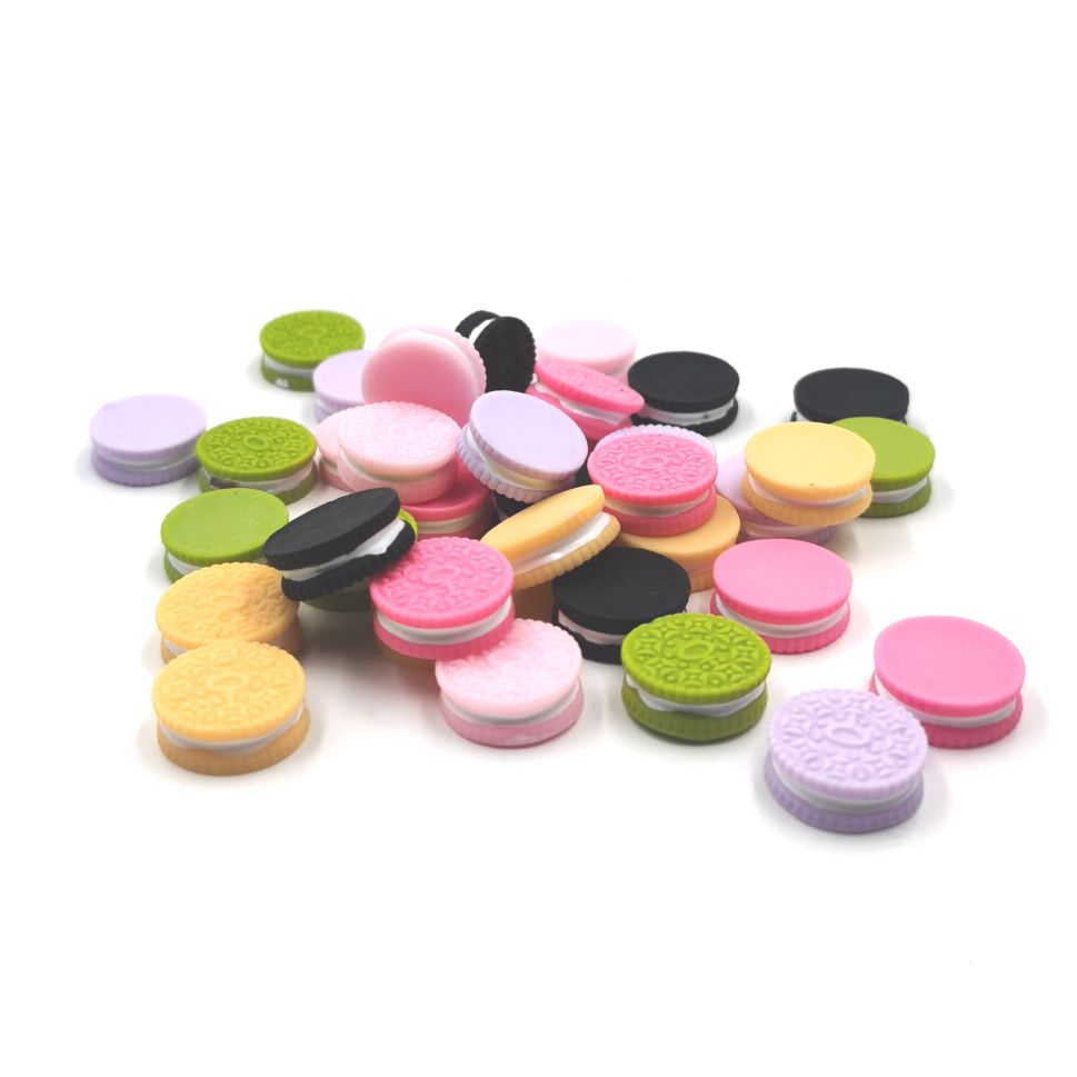Miniature toys, simulated food, Oreo accessories, DIY phone stickers, fridge stickers, a colorful package of 500 pieces, Fuwode A111 detail image 1