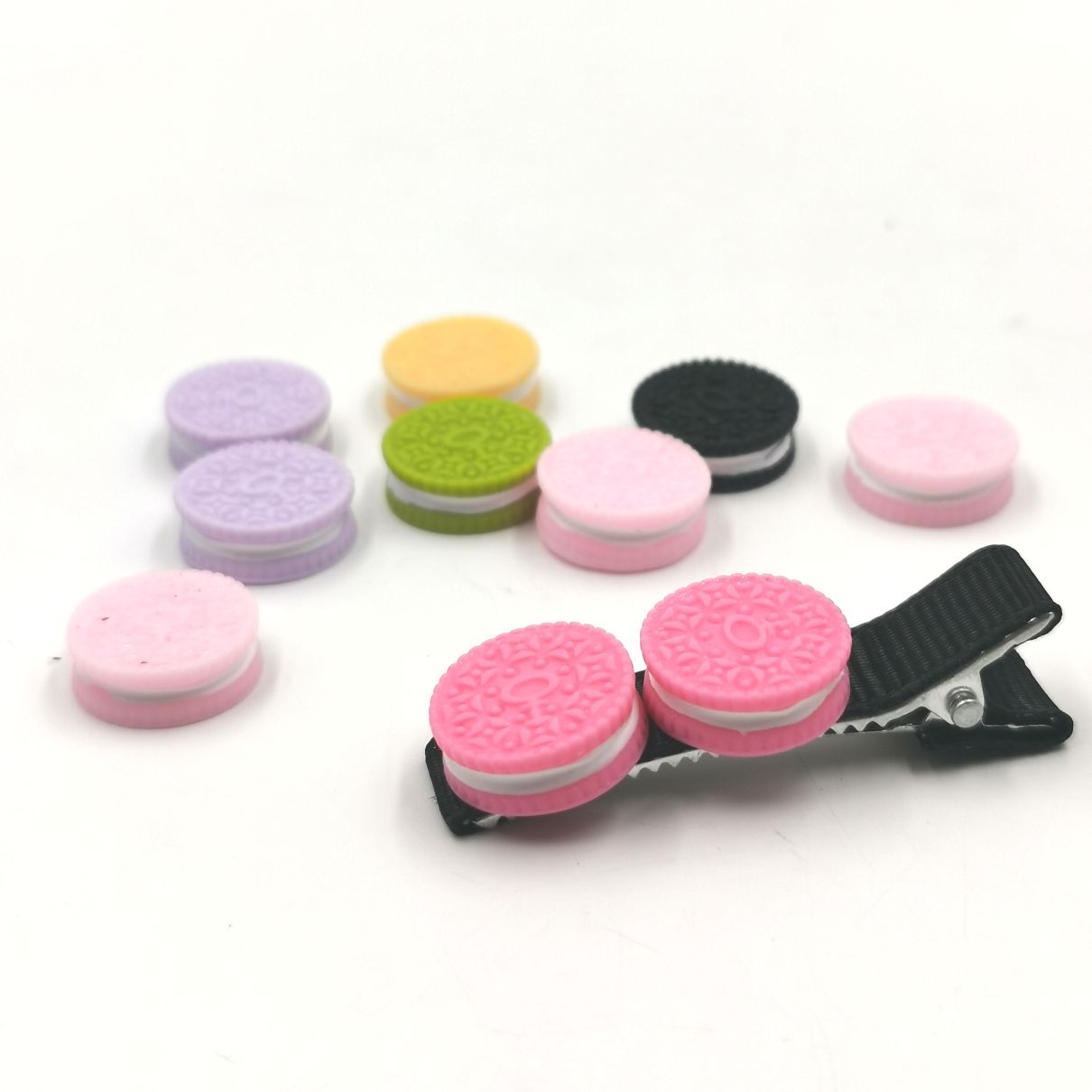 Miniature toys, simulated food, Oreo accessories, DIY phone stickers, fridge stickers, a colorful package of 500 pieces, Fuwode A111 detail image 2