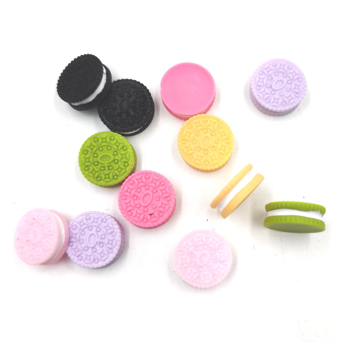 Miniature toys, simulated food, Oreo accessories, DIY phone stickers, fridge stickers, a colorful package of 500 pieces, Fuwode A111 detail image 3