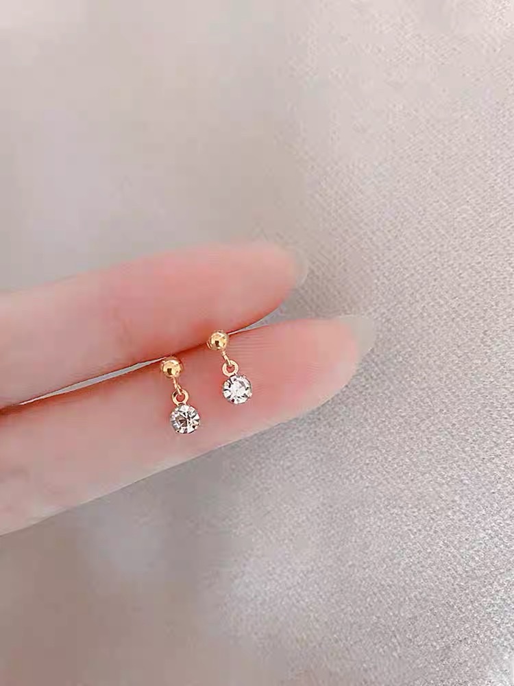 Mini invisible diamond stud earrings and earrings from Japan and South Korea Specification image
